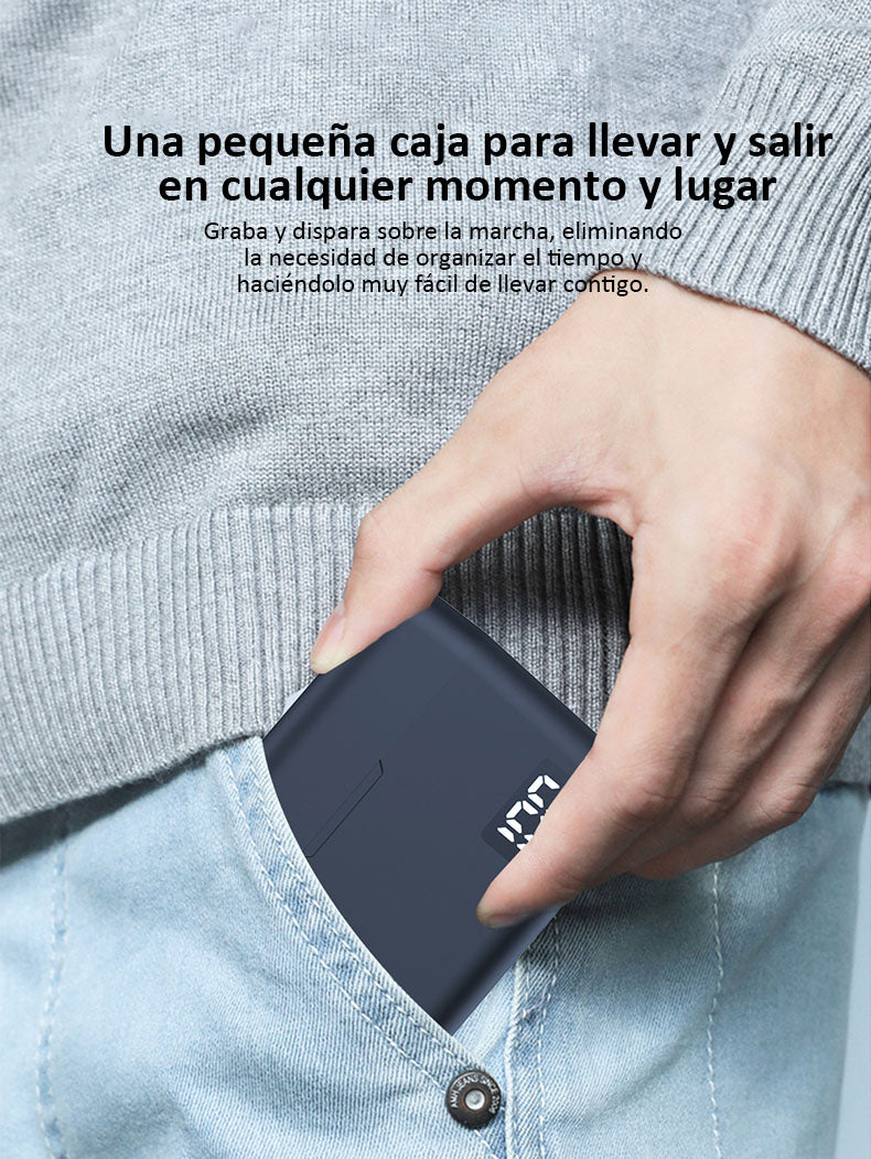 Mini Micrófono Inalámbrico Hoso-r9 Con Caja Carga Portátil