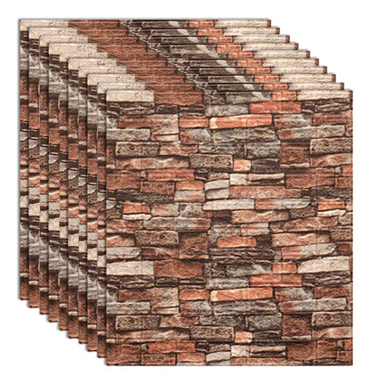 Pegatina De Pared Decorativa 3d10pcs Mármol Ladrillo Veteado
