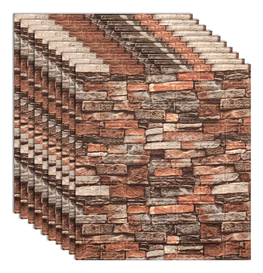Pegatina De Pared Decorativa 3d10pcs Mármol Ladrillo Veteado