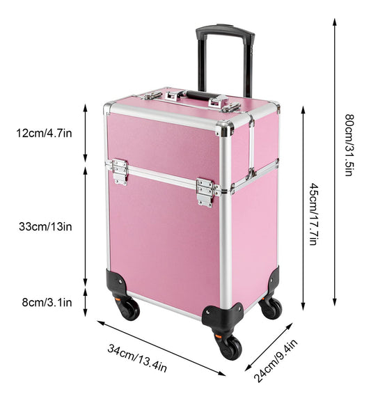 Maleta De Maquillaje Con Ruedas Caja Almacenaje Multiuso