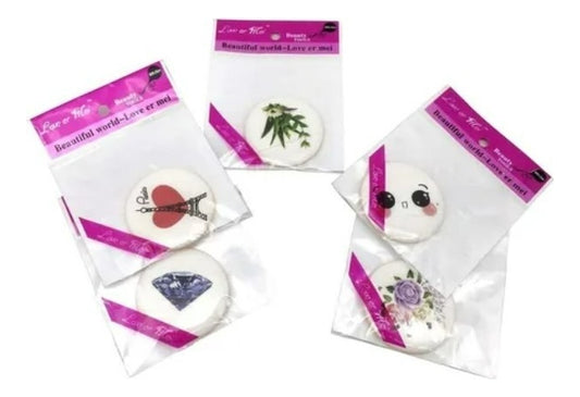 Set Love Er Mei Esponjas Maquillaje Latex Redondas 12 Unidades Polvo Compacto