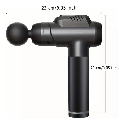 Pistola Masaje Muscular Fisioterapia / Niveles / Accesorios Negro