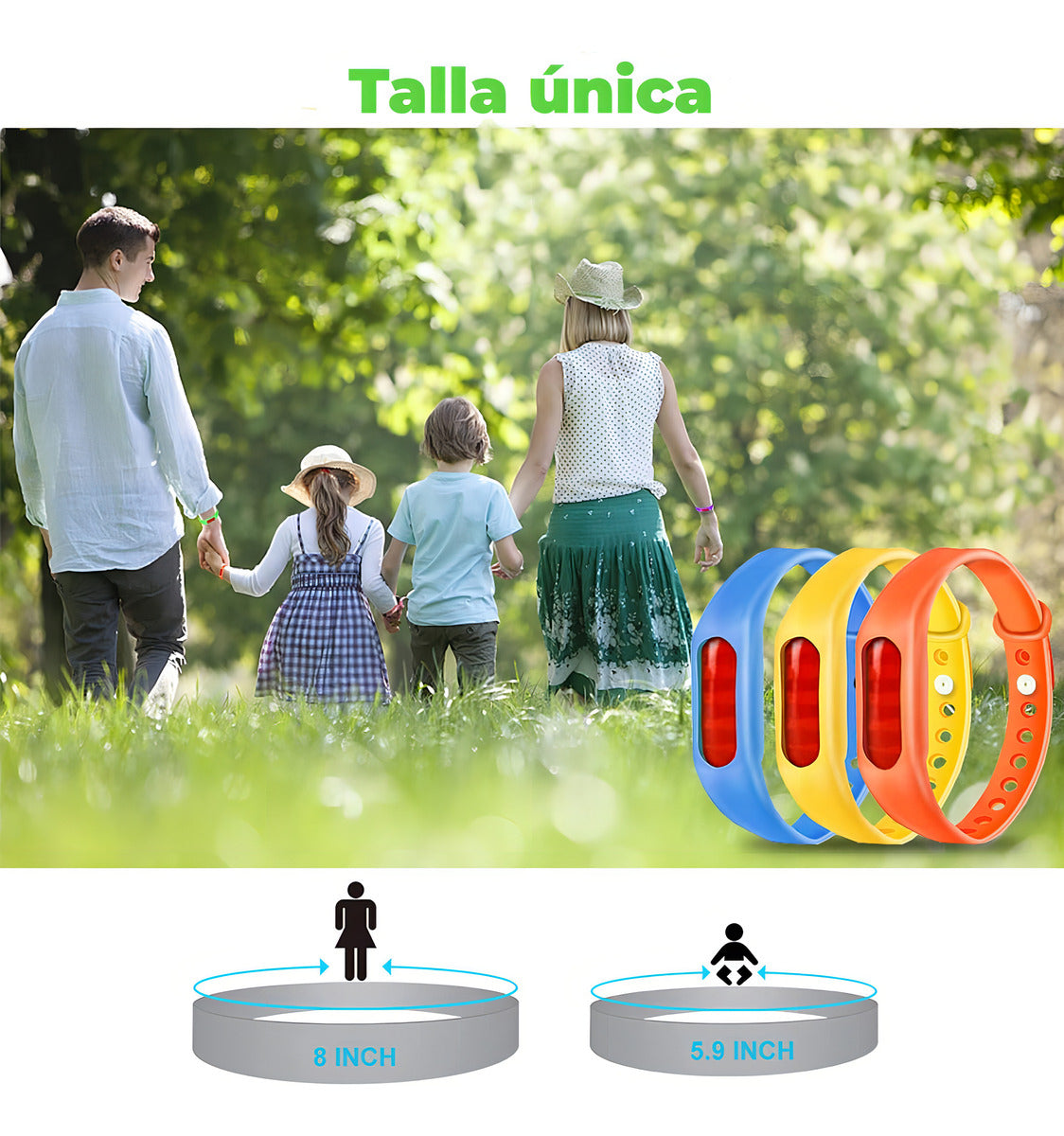 Pulsera Repelente Zancudos Chuño Antimosquitos Insectos 3pcs
