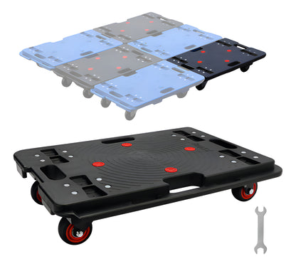 Carro De Carga Logístico Plegable Tipo Plataforma 150 Kilos Negro