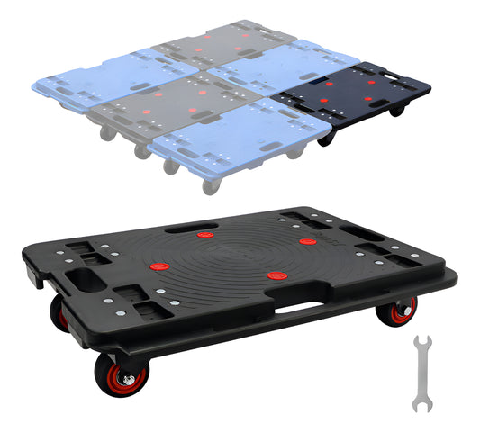 Carro De Carga Logístico Plegable Tipo Plataforma 150 Kilos Negro
