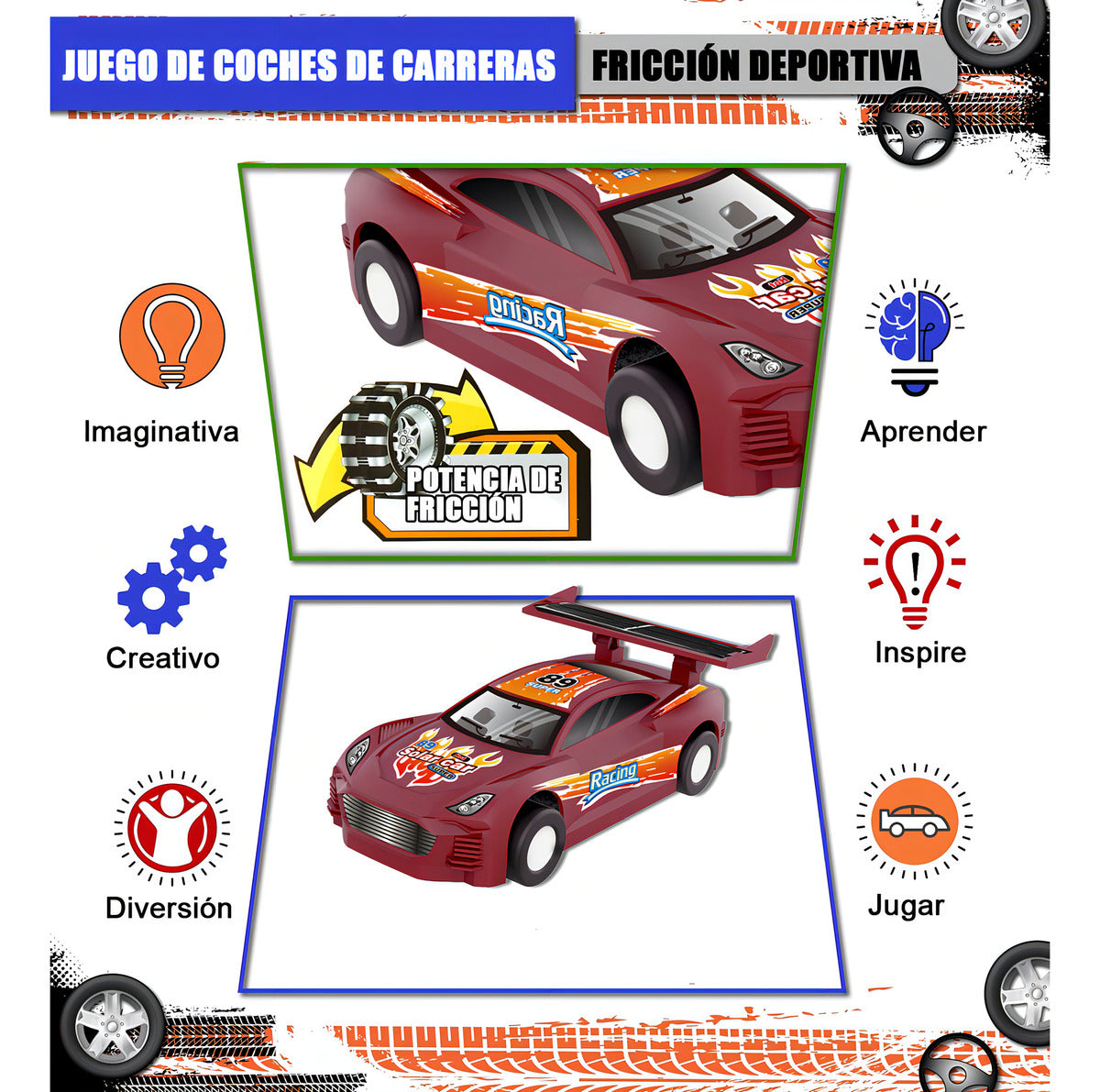 Auto Juguete De Energía Solar Educativo Robot De Niños Color Rojo Personaje Rojo