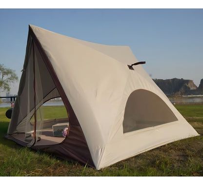Carpa 4 Personas Acampar Armado Automático Carpas Camping Color Beige
