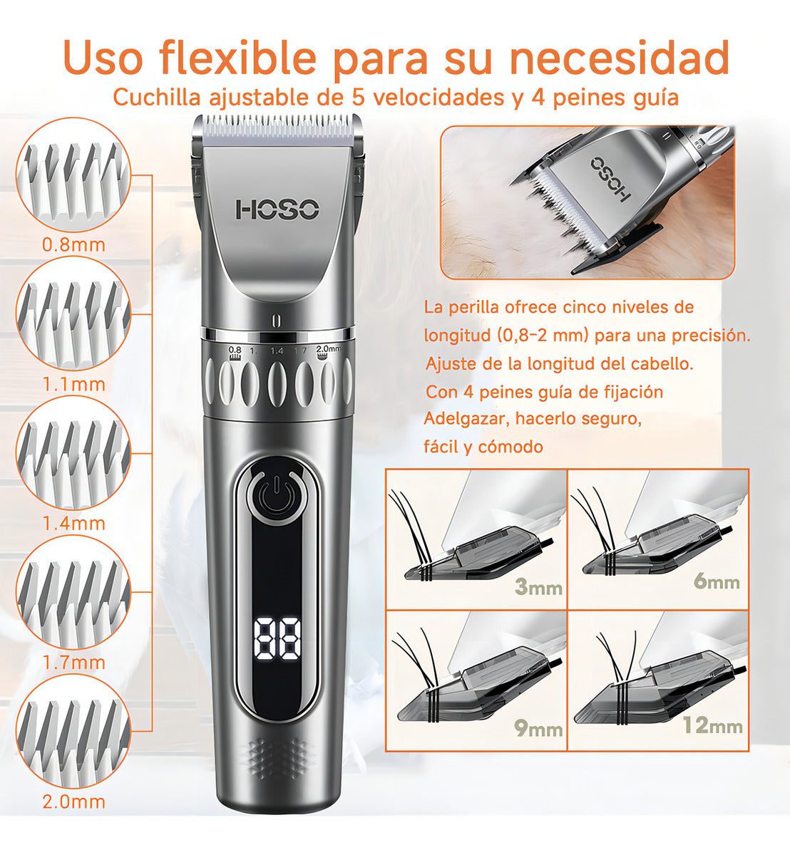 Cortadora de Pelo para Mascotas HOSO