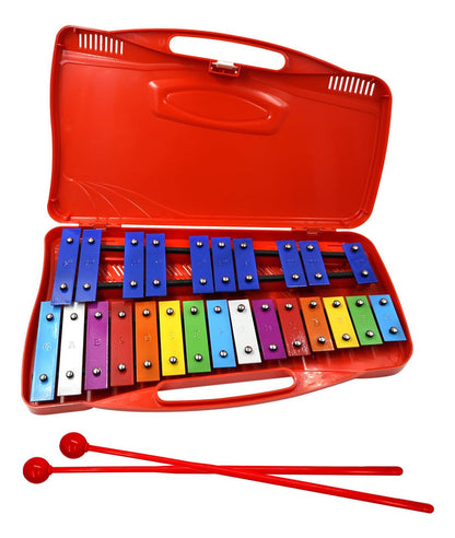 Metalófono Escolares Cromático Percusión 25 Notas 4 Colores