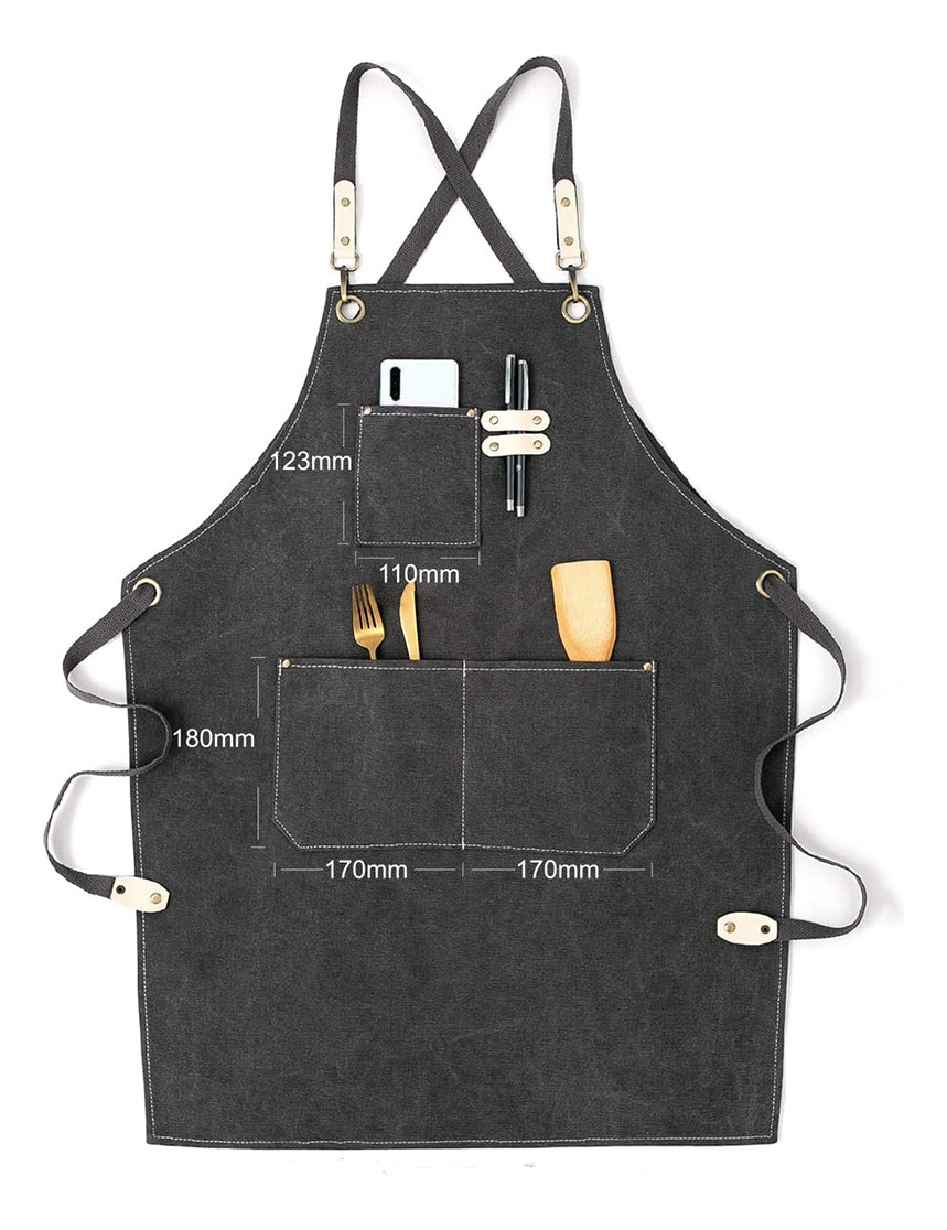 Pechera Delantal Mezclilla Parilla Hornada Peluquero Barista