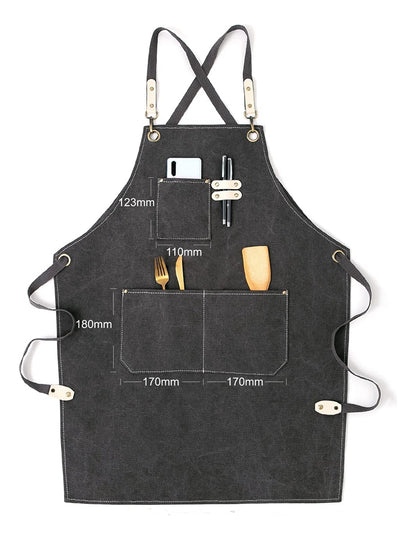 Pechera Delantal Mezclilla Parilla Hornada Peluquero Barista