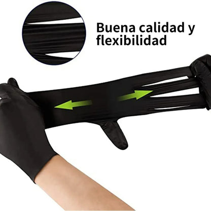 Guante Nitrilo Tallas S M L Xl- 100% Nitrilo Negro Y Azul