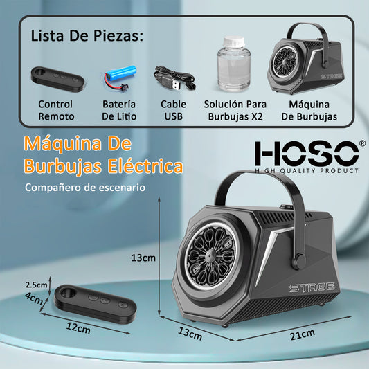 Máquina De Burbujas Hoso Ppj Portátil Con Control Remoto 5w Para Fiestas