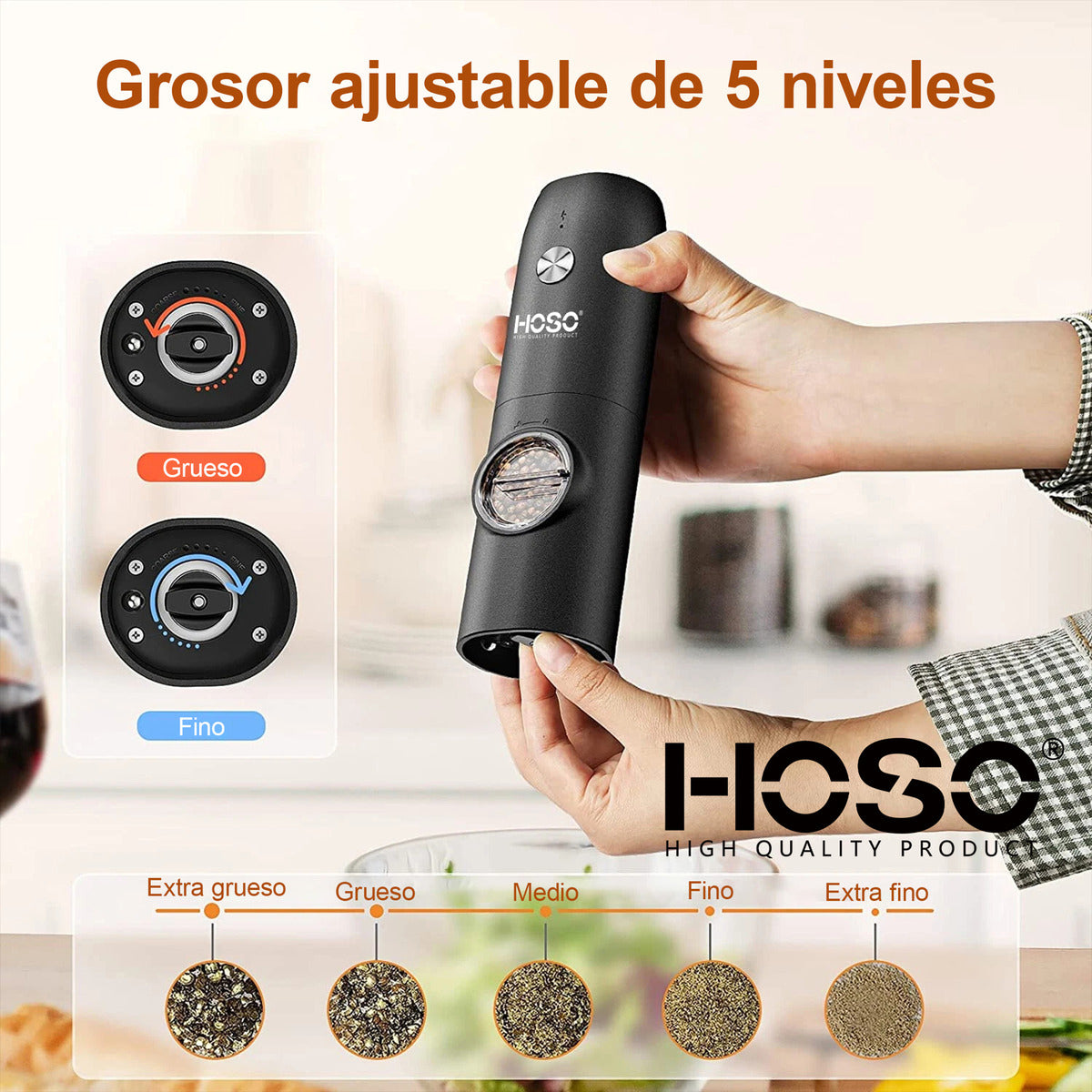 Hoso Molino Moledor Eléctrico Choclo Maiz Cafe Cereal Arroz Negro