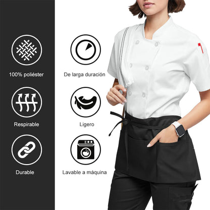 Pechera Delantal Mezclilla Mesero Cocina Bar Comedor Mujer