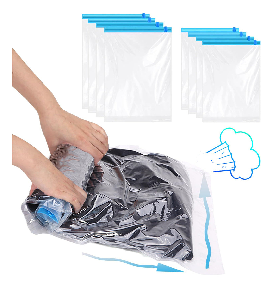 Bolsas Al Vacío Tai He 56x80cm Reutilizables Pack 6 Sin Bomba Necesaria