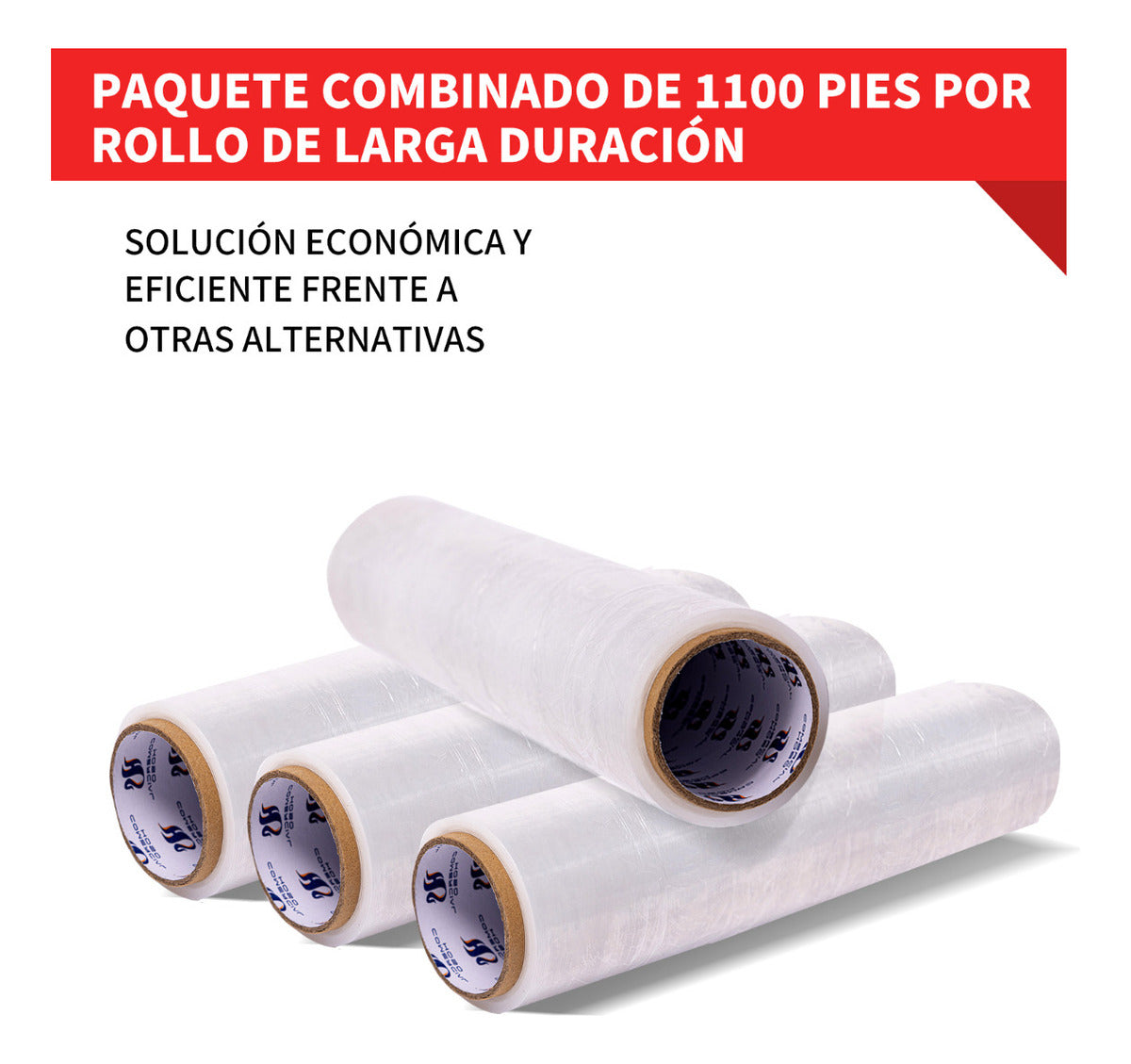 Film Negro/transparente Para Embalaje 220 Mts X 50 Cts