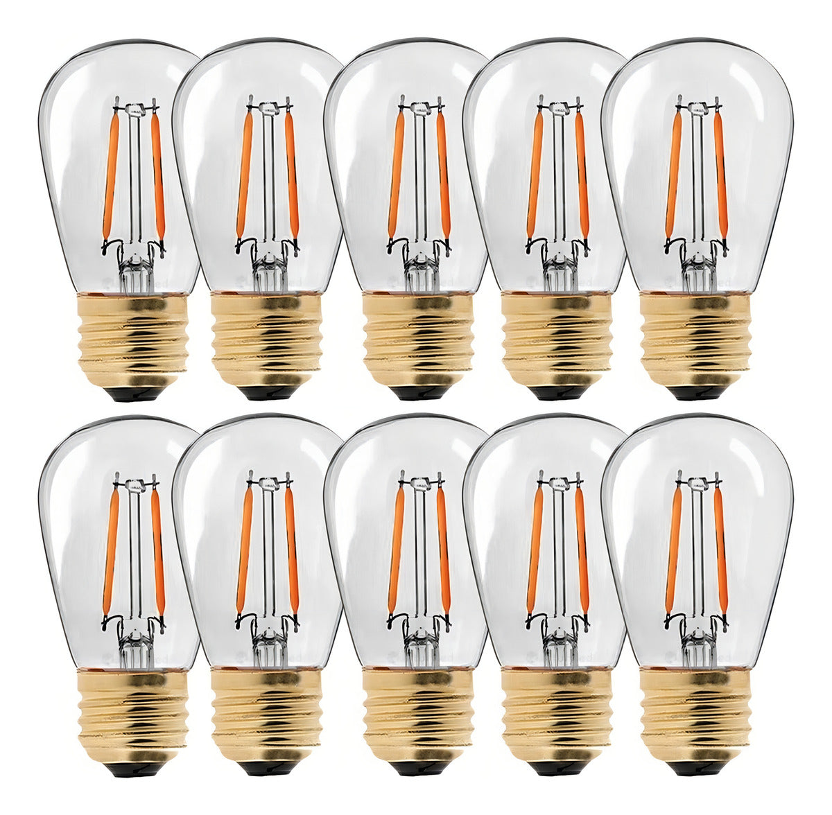 Ampolletas Led Set X10 Vintage Calida E27 2w 2700k Guirnalda