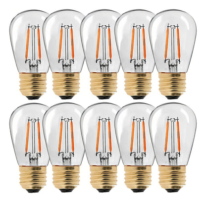 Ampolletas Led Set X10 Vintage Calida E27 2w 2700k Guirnalda