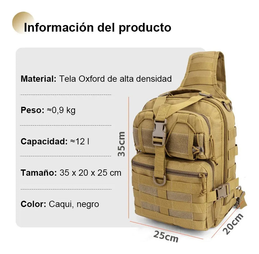 Banano Táctico Militar Para Hombre Con Portabotellas Militar Color Caqui Diseño De La Tela Rayas