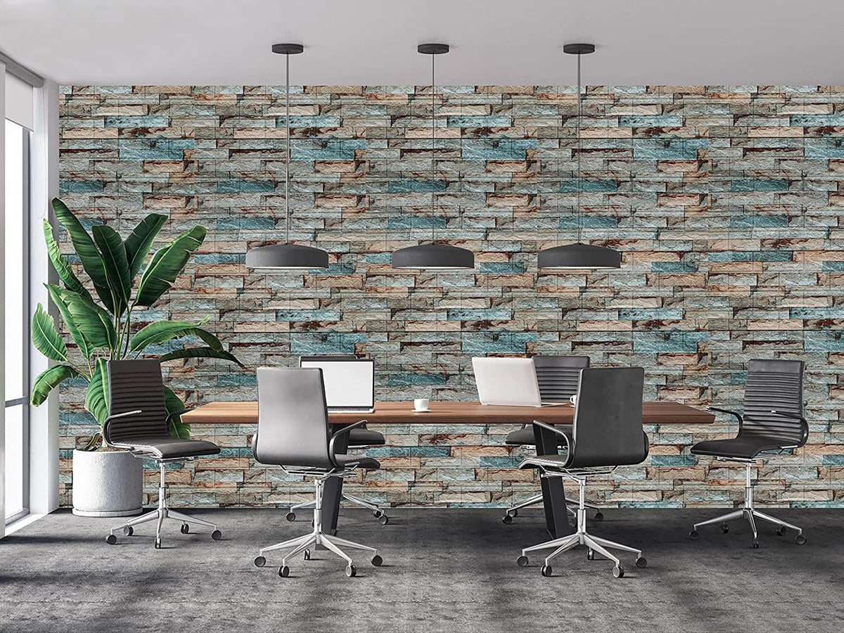 Pegatina De Pared Decorativa 3d10pcs Mármol Ladrillo Veteado