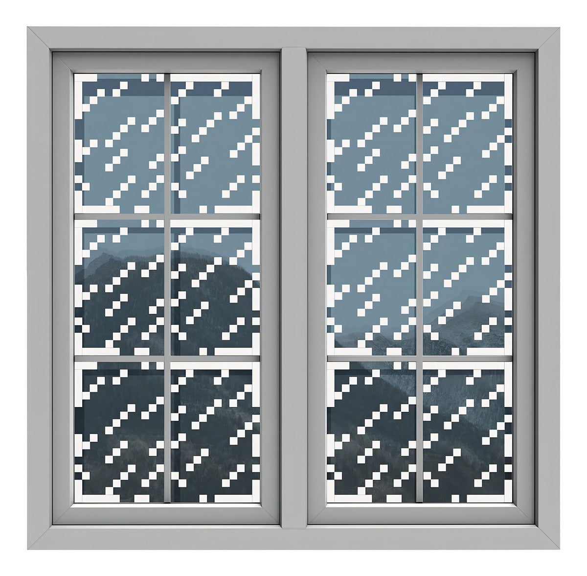 20 Minecraft Vinilo Ventana Electrostático Transparente Color Blanco