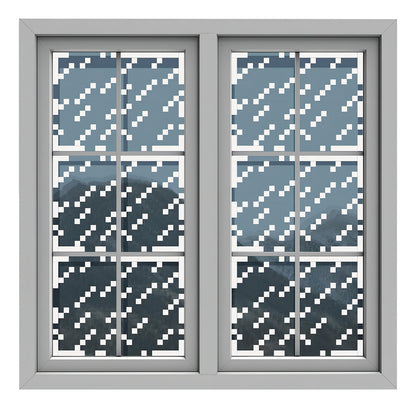 20 Minecraft Vinilo Ventana Electrostático Transparente Color Blanco