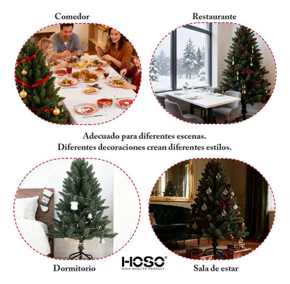 Árbol de Navidad Artificial Verde - 3 Tamaños (1.2m / 1.5m / 1.8m)