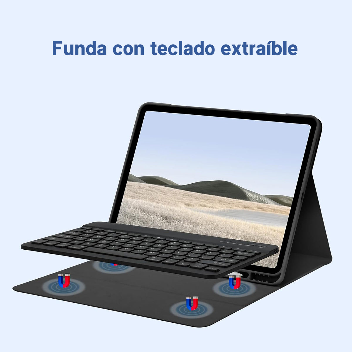 Carcasa iPad 9 Con Telcado Bluetooth Portátil Para 10.2/10.5