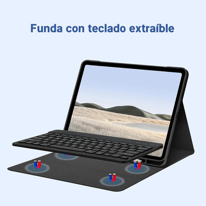 Carcasa iPad 9 Con Telcado Bluetooth Portátil Para 10.2/10.5