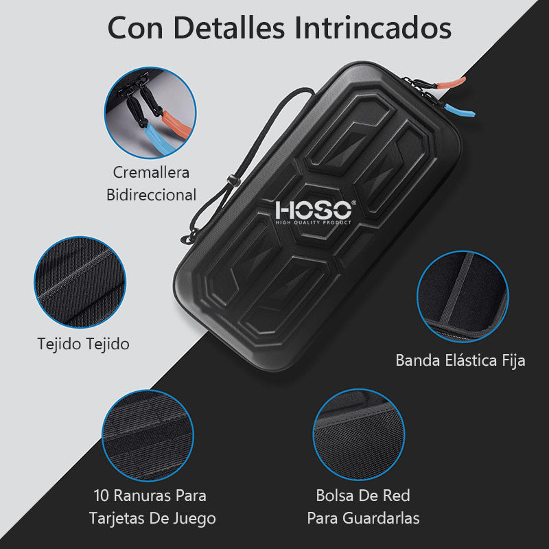 Bolso Estuche Funda 8 En 1 Para Nintendo Switch 2 Color Negro