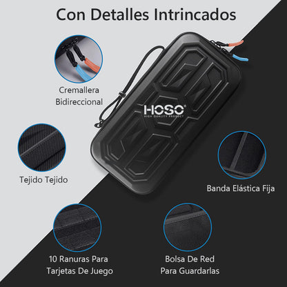 Bolso Estuche Funda 8 En 1 Para Nintendo Switch 2 Color Negro