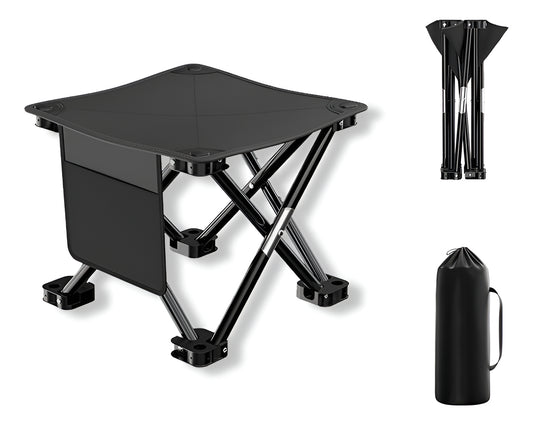 Silla Plegable Para Camping Playa Hoso Negra Portátil Con Bolsa Negro