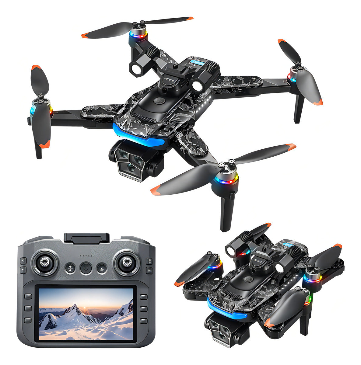 Drone Cámara Anti-obstáculos Inteligente Control De Pantalla Color Negro