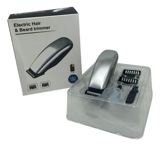 Mini Cortadora Pelo Bebés Electric Hair Inalámbrica Plata 3 Peines Plateado