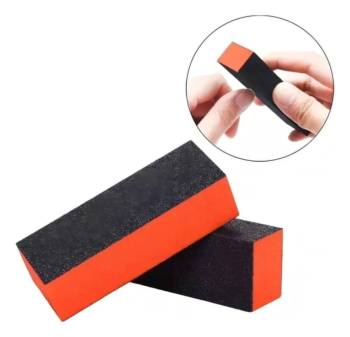 Taco Pulidor Bloque Hl Pack 10 Uñas Lima Recta Negro Liso