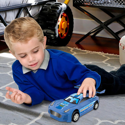 Auto Juguete De Energía Solar Educativo Robot De Niños Color Azul Acero Personaje Azul