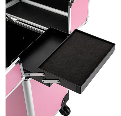Maleta De Maquillaje Con Ruedas Caja Almacenaje Multiuso