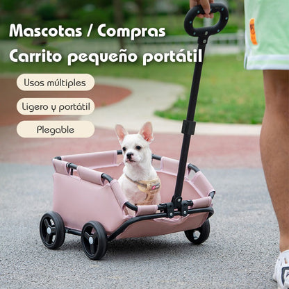 Coche Transporte Gato Perro Plegable Mascota Cómodo Aventura
