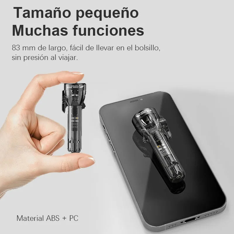 Recargable Usb Mini Linterna Led Lmpermeable Larga Distanci Linterna Blanco Luz Negro