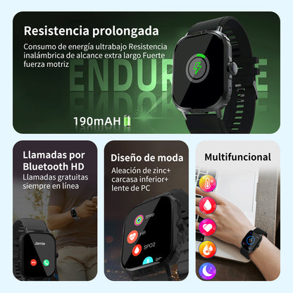 Reloj Inteligente Smartwatch Caja Collar Anillo 7pcs Caja Negro Correa Negro Bisel Negro Diseño De La Correa Mesh