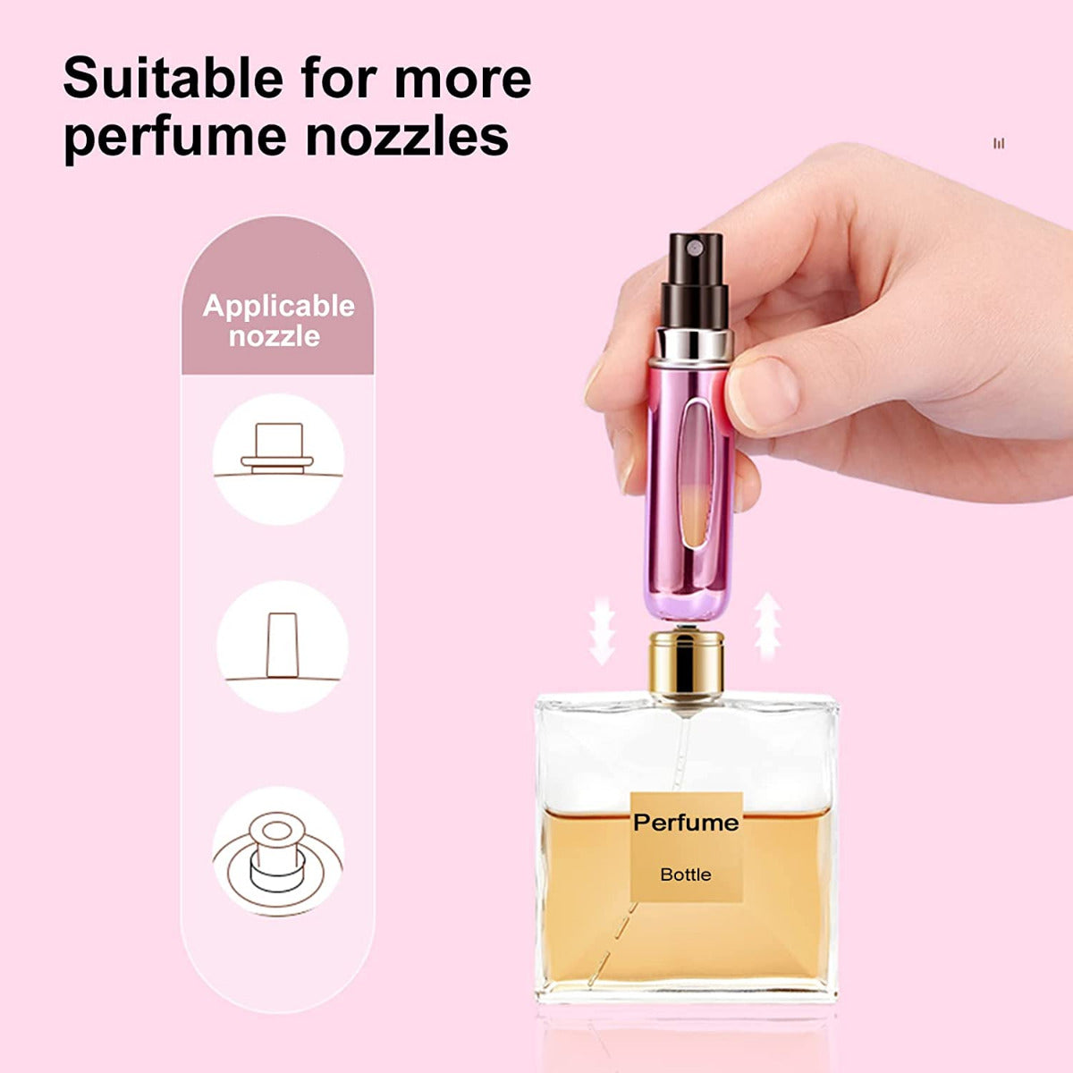 Botella Recargable Perfume Atomizador Portátil Belleza Rose
