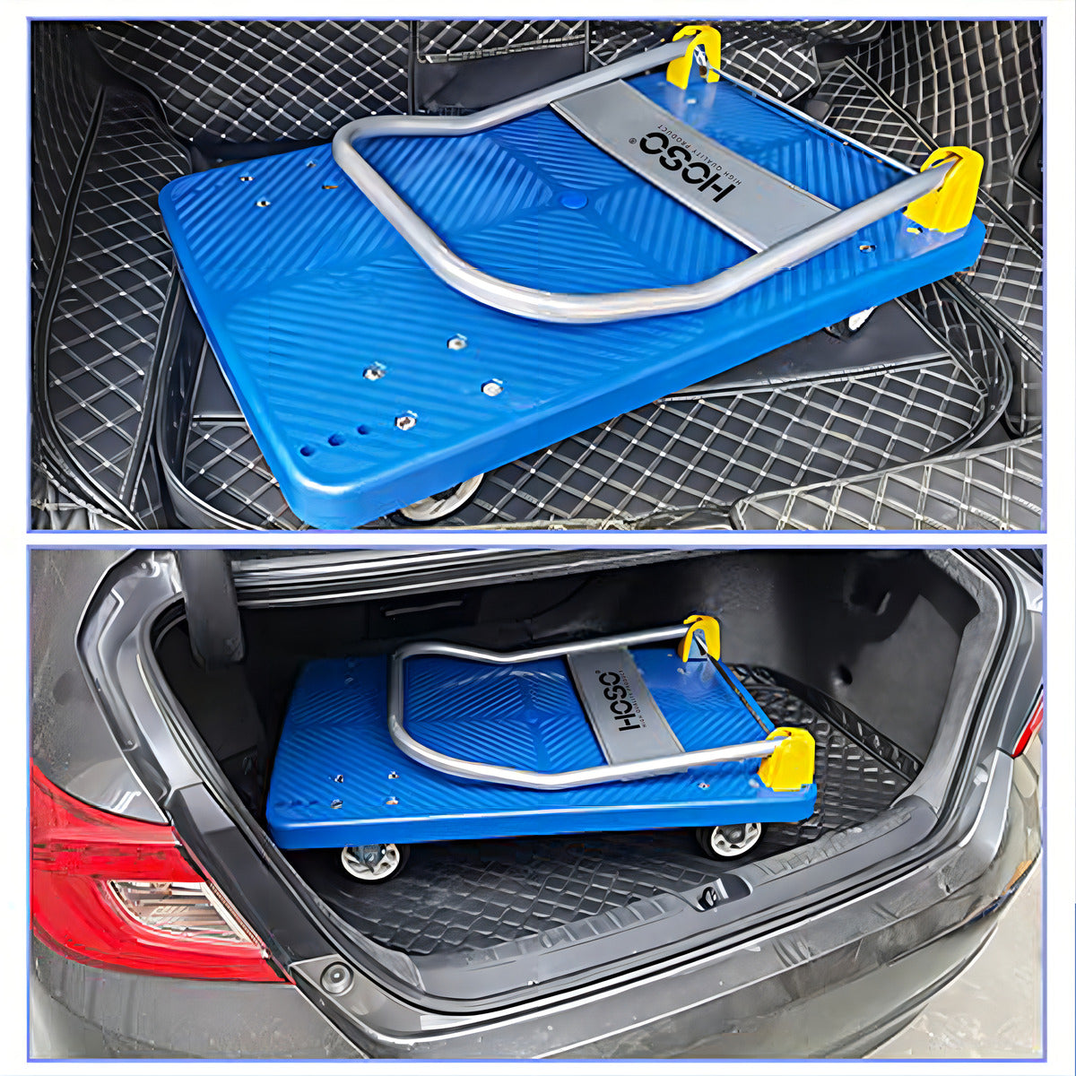 Carro De Mano Plegable Hoso 400kg Ruedas Silenciosas Tpr Acero