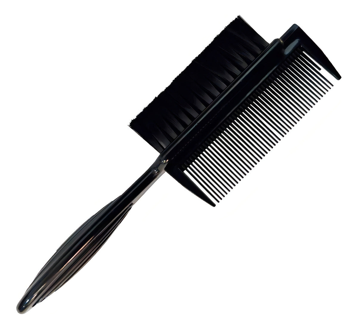 Peine Cepillo Fade Para Barba Barberia Con Peineta 2 En 1 Color Negro