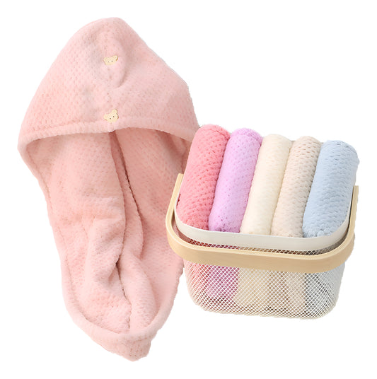 Toalla Para Pelo Turbante Microfibra Para Secar Cabello Color Lila