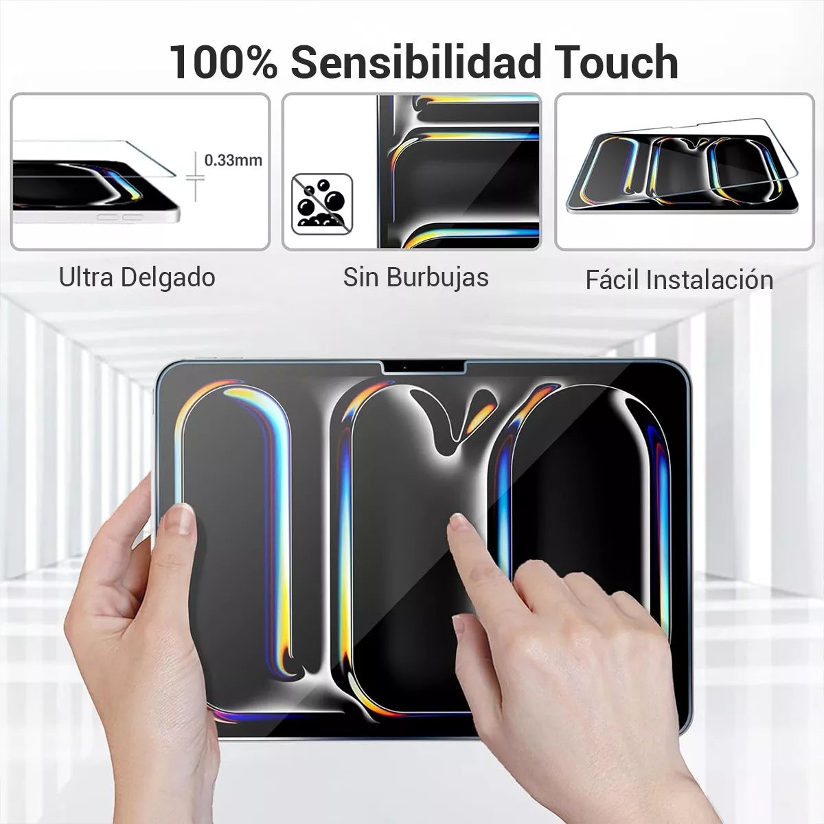 Lámina Vidrio Para iPad/pro/airmica Templada Arc Edge Hd