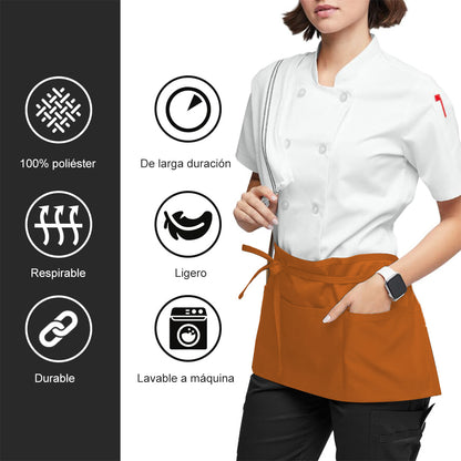 Pechera Delantal Mezclilla Mesero Cocina Bar Comedor Mujer