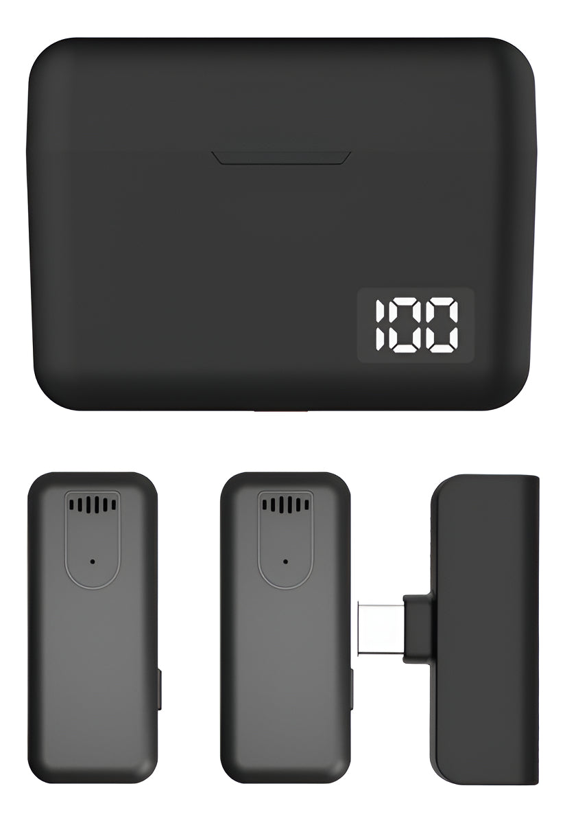 Mini Micrófono Inalámbrico Hoso-r9 Con Caja Carga Portátil