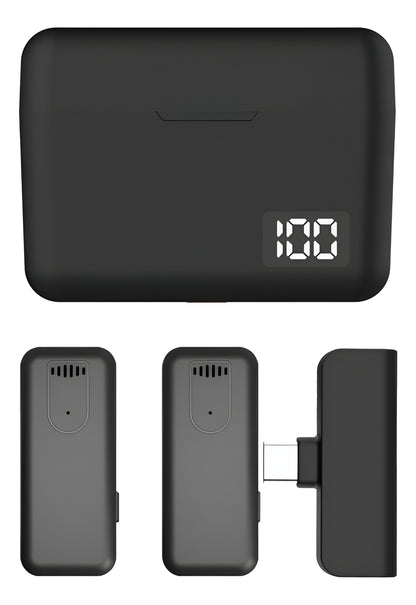 Mini Micrófono Inalámbrico Hoso-r9 Con Caja Carga Portátil