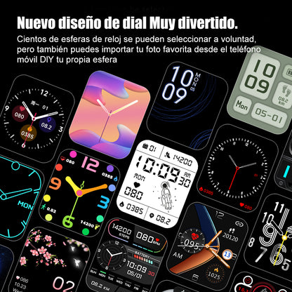 Reloj Inteligente Smartwatch F57l Deportivo Con Sensor Caja Negro Correa Negro Bisel Negro Diseño De La Correa Mesh
